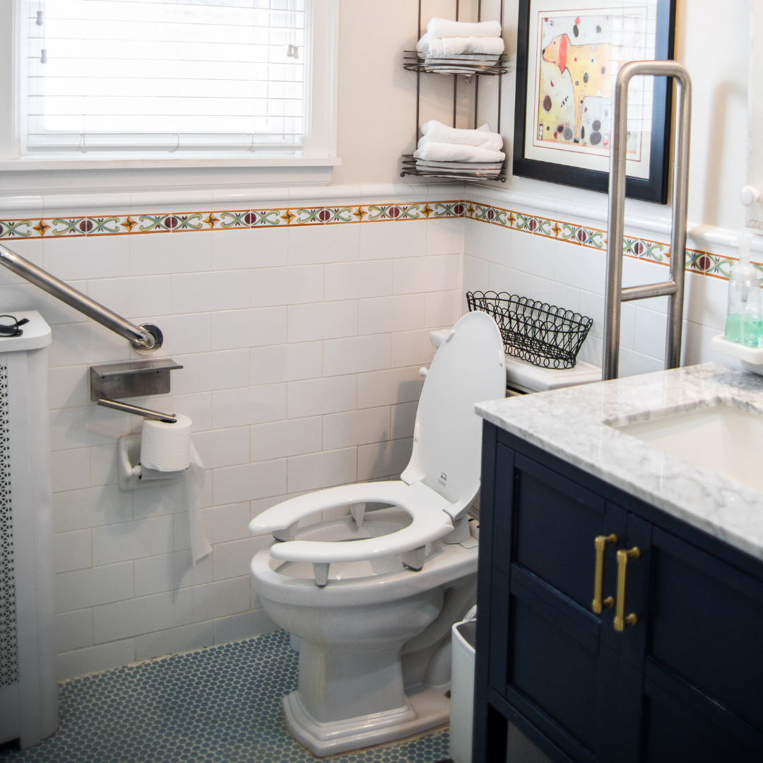 toilet seat risers in the bathroom