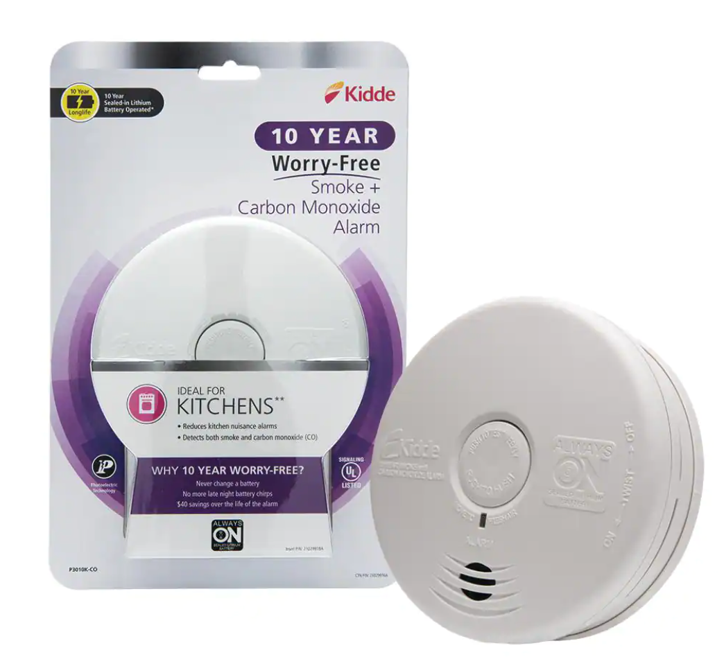 Smoke & Carbon Monoxide Detector, Battery Powered with Photoelectric Sensor