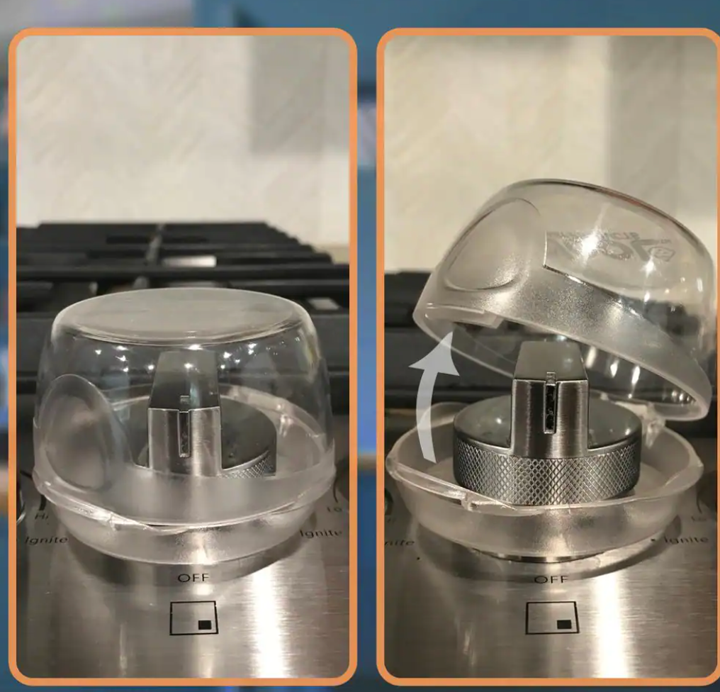 Clear Stove Knob Locks (5 Pack)