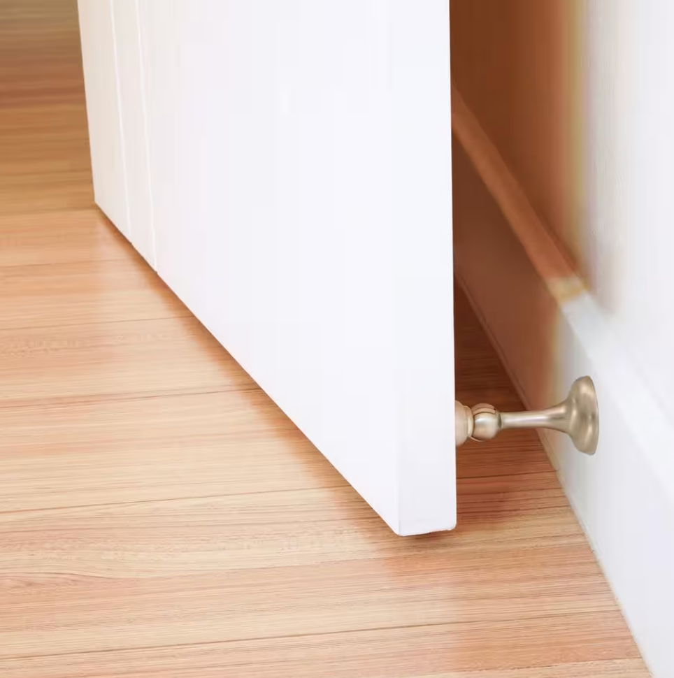 Magnetic Doorstop in Satin Nickel (4-Pack)