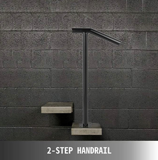 Steel Handrail for Stairs with Baseplates