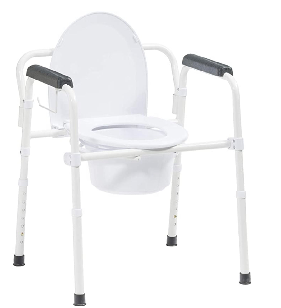 Bedside Commode Chair with Toilet Paper Holder