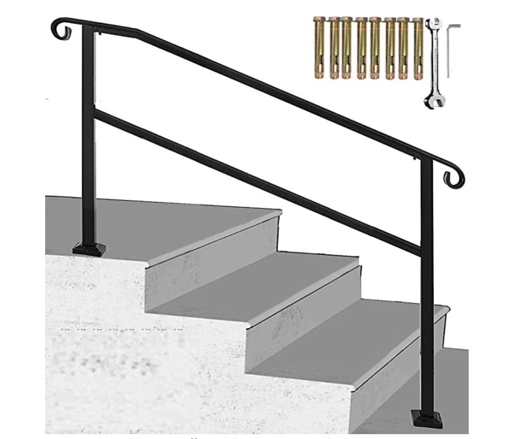 Steel Handrail for Stairs with Baseplates