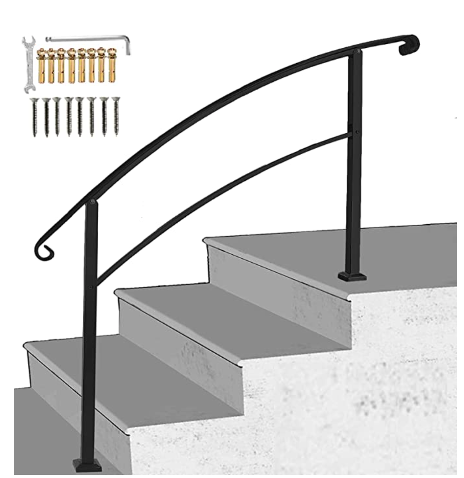 Steel Handrail for Stairs with Baseplates