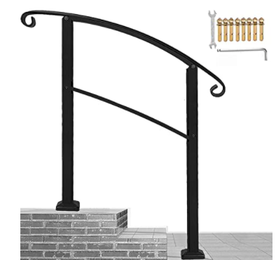 Steel Handrail for Stairs with Baseplates