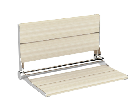Folding Shower Bench with Stainless Steel Frame (26")