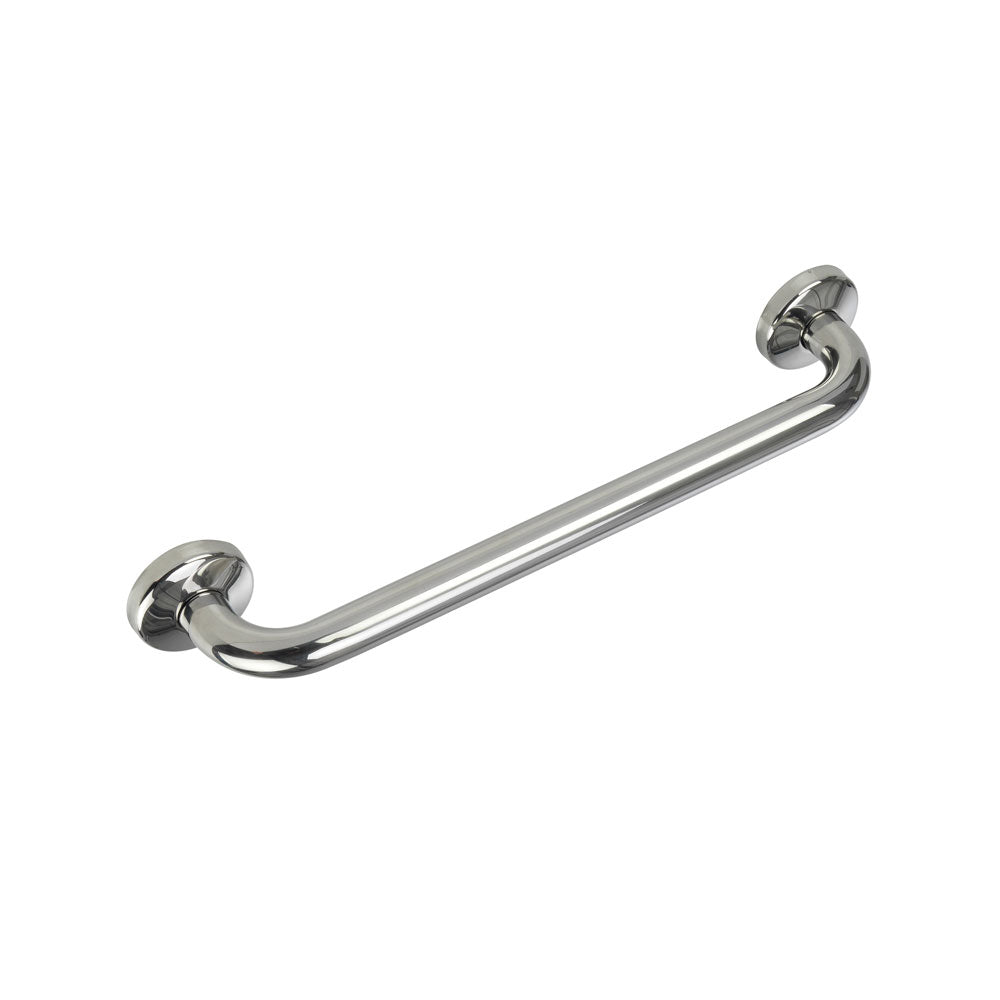 Supports a 330-pound load capacity. The grab bar has a 1 ¼” diameter so it is comfortable for everyone. Available in 4 lengths – ideal for use as both a grab bar and towel bar. ADA rated.