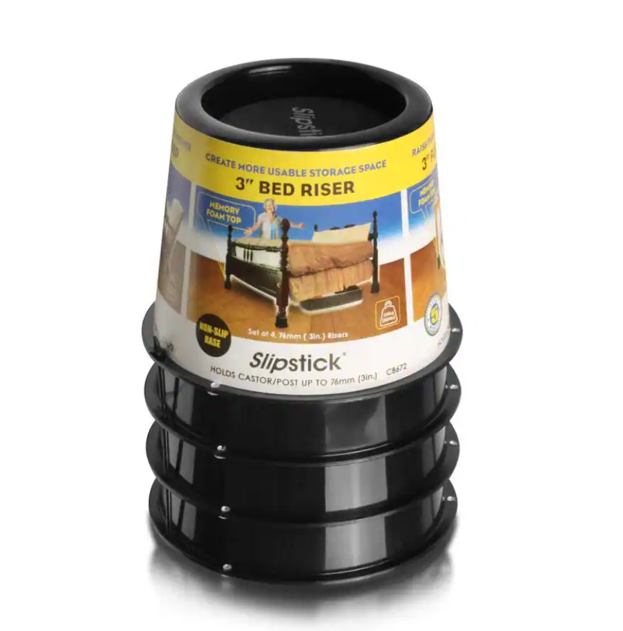 Bed Risers Compatible For Wheels - 3 Inch Lift