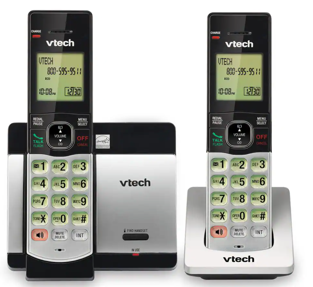 2 Handset Cordless Phone with Caller ID