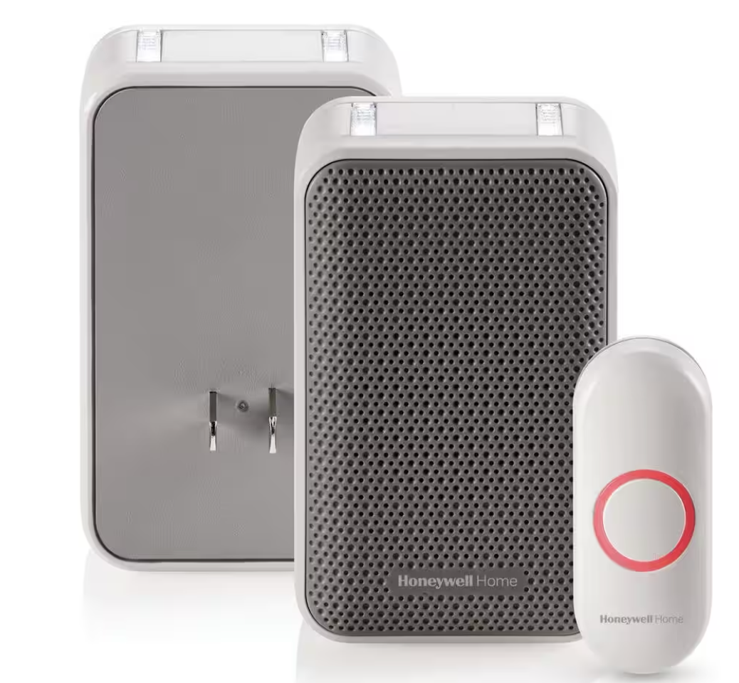 Wireless Doorbell with LED Strobe Alerts and Push Button