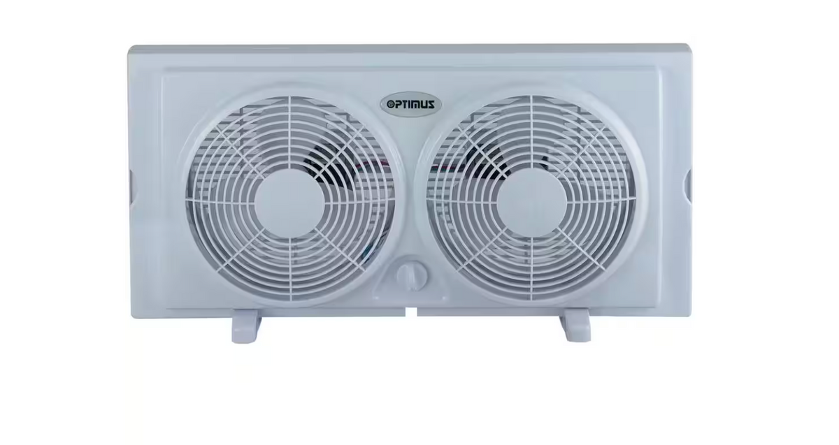 7 in. Twin Window Fan in White