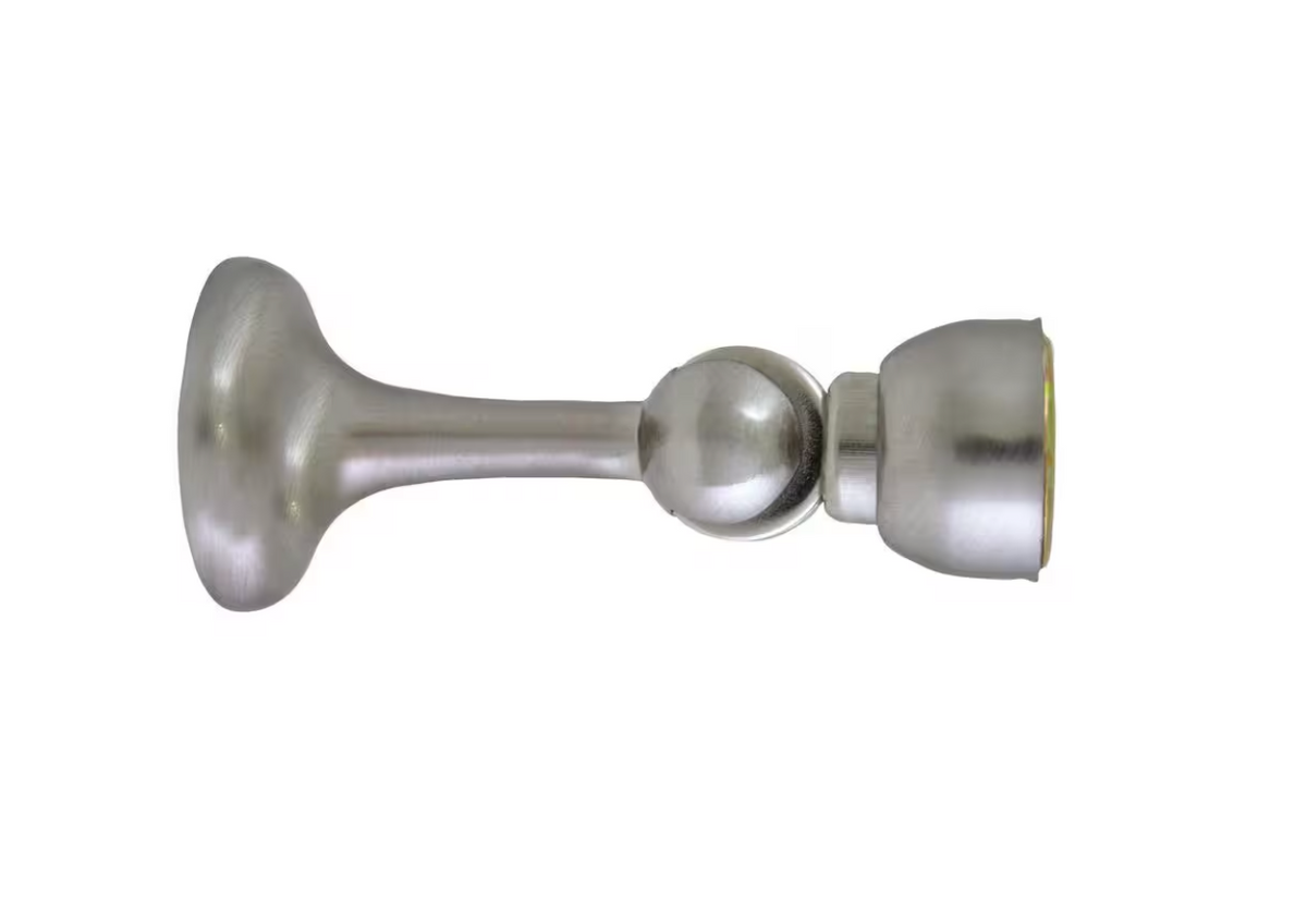 Magnetic Doorstop in Satin Nickel (4-Pack)