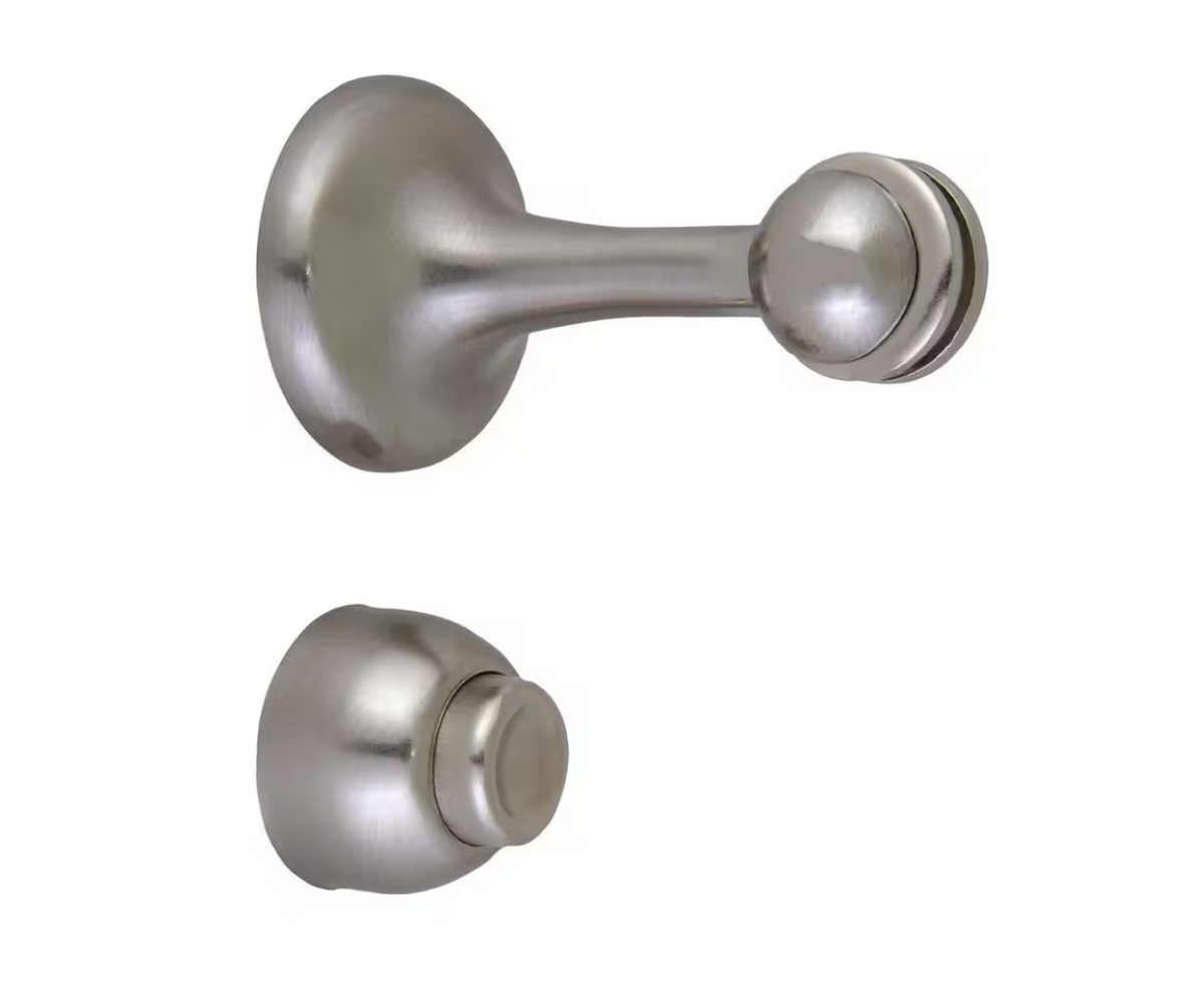 Magnetic Doorstop in Satin Nickel (4-Pack)