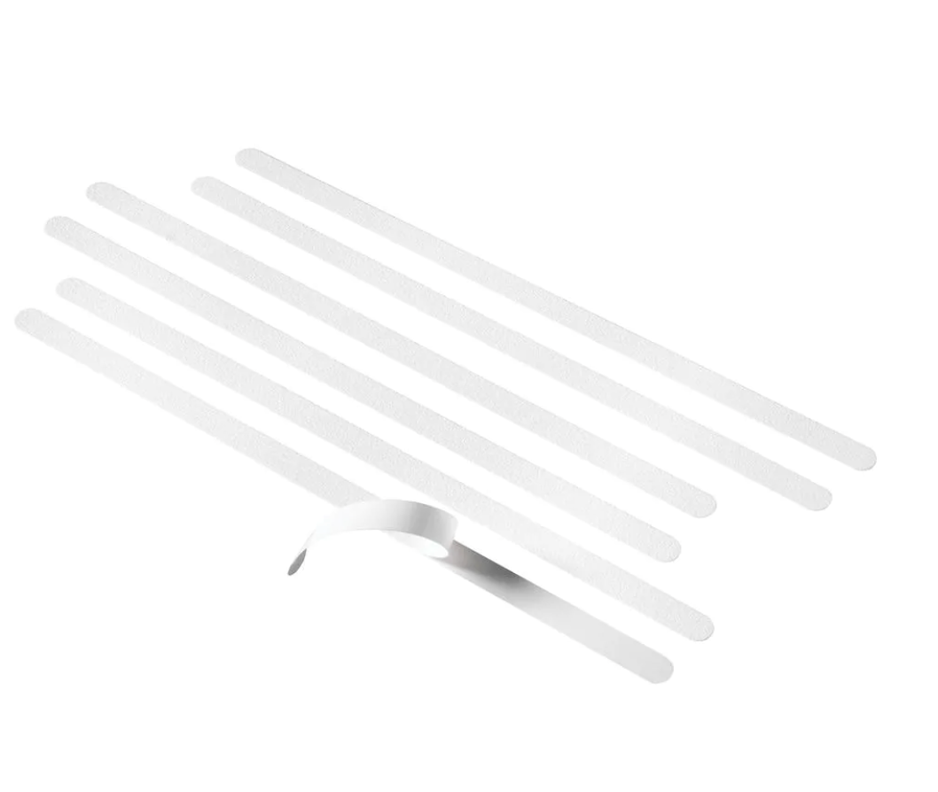 Non Slip Tub Tread Strips in White (6-Pack)