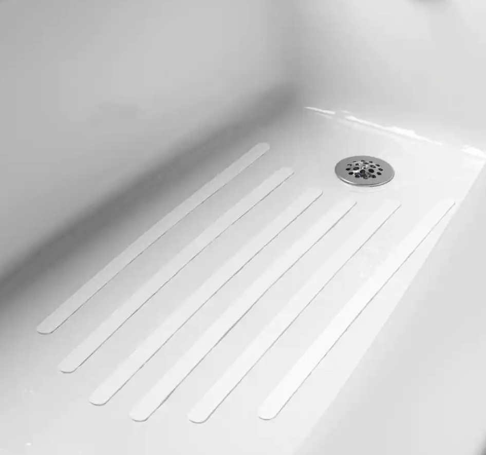 Non Slip Tub Tread Strips in White (6-Pack)