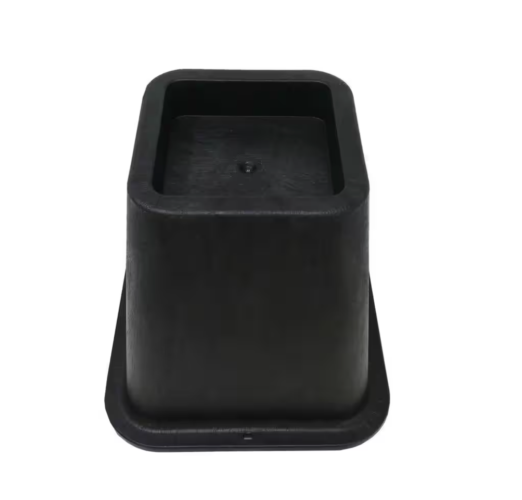 6 in. Black Bed Risers (4-Pack)