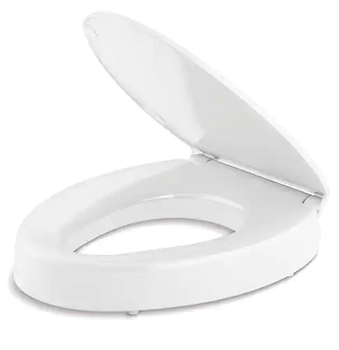 Elevated Quiet-Close Toilet Seat