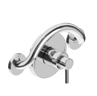 Plus Series Round Crescent Grab Bar