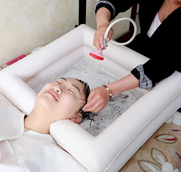 Inflatable Bedside Shampoo Basin
